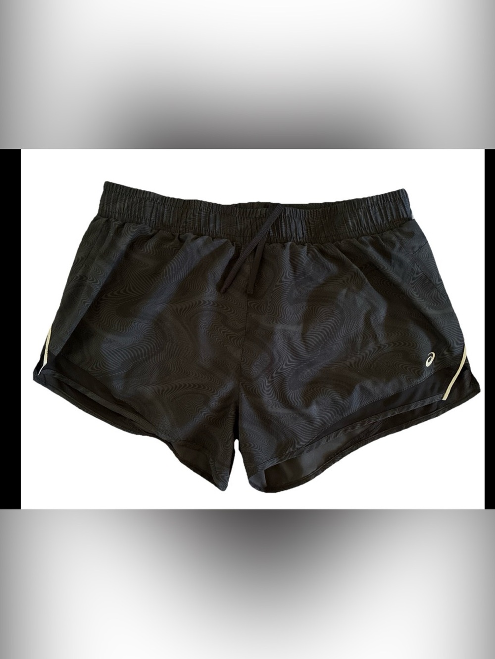 ASICS Black Women's Athletic Running Shorts with Subtle Pattern